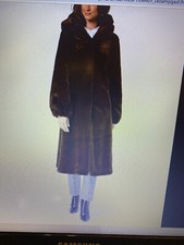 Jones New York Faux-fur Coat. Us Size Xs (uk Size 6) Colour Brown Brand New.