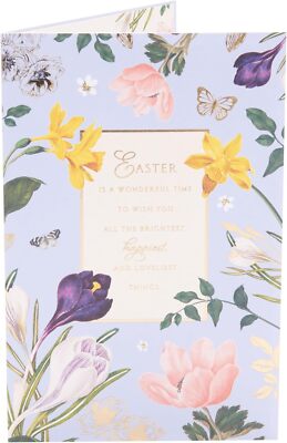 Atemberaubende Osterkarte mit Blumenmuster