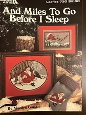 Leisure Arts Christmas Cross Stitch Pattern Book And Miles to Go Before I Sleep