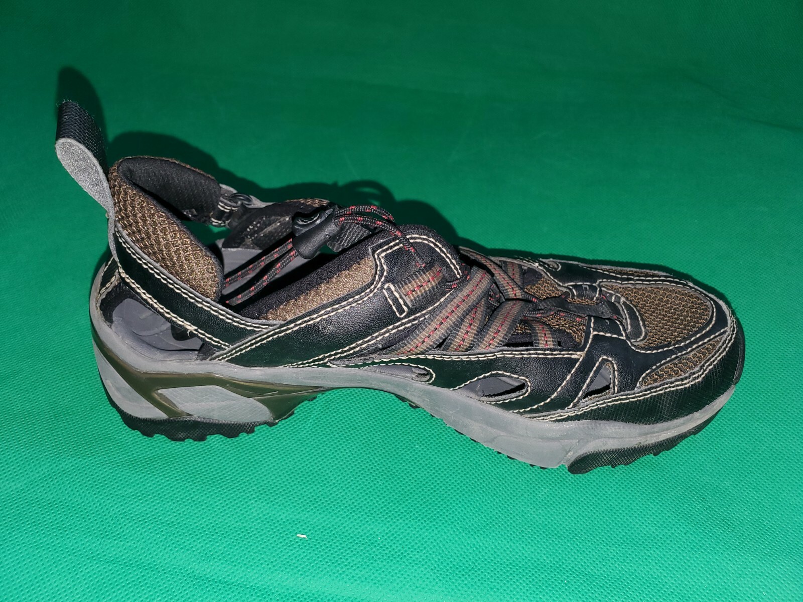 Ahnu Shoes Mens Size 11.5 Brown Black Mesh Outdoor Hiking Water Sandals Trail Ahnu Hiking/Trail Teva Brown Mesh Men main image 2