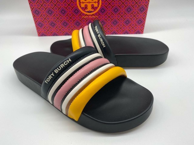 tory burch striped slide