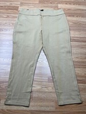 Express Women's Pull-on High Rise Ankle Length Ponte Pant Beige XXL