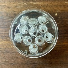 Flower Frog Glass 11 Hole Floral Stem Holder Depression Glass Vintage