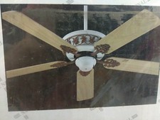 VENTILADOR DE TECHO NACIONAL 52" FLORA VISTA 30012-ANT.WH/PÁTINA OSCURA, 3REV 5BL (LUBBY