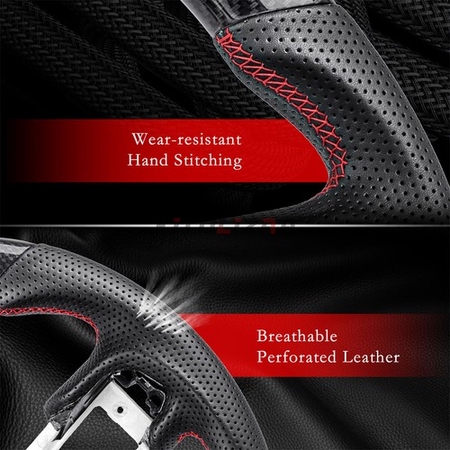🌟Hydro Dip Carbon Fiber Steering Wheel For Ford Mustang 2018-2023 W/ Cover Trim - Picture 7 of 7