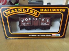 mainline oo gauge model railway 7 plank wagon HORLICKS nib