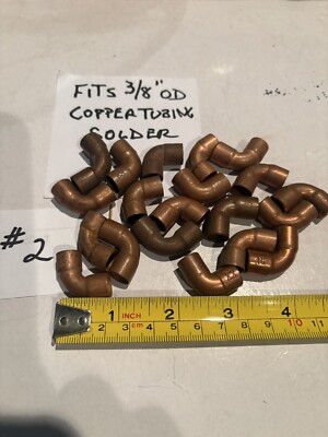 20 Pc 3/8 OD  90* Elbows Copper Solder Fitting Fits 3/8  OD Copper Nos