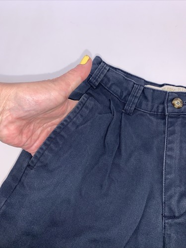 Faded Glory Boys Pleated Khakis Size 8 Slim Navy - Picture 2 of 6