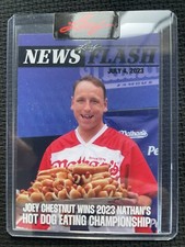 2023 LEAF NEWS FLASH JOEY CHESTNUT 4th July Hot Dog Eating Champion Only 48 Made