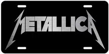 Black Silver Metallica Aluminum Novelty Tag Car License Plate
