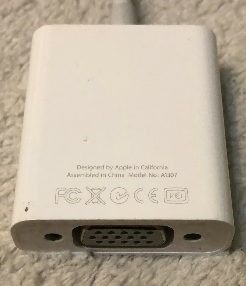 Apple Genuine Thunderbolt MiniDisplay Port to VGA Cable Adapter, A1307 - Image 2 of 2
