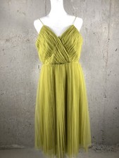ASOS designs bridesmaids cami pleated tulle midi dress green petite 6