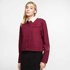 Hurley Women's Button Trouper Sherpa Warm Jacket - Wine Red - Size Womens Small