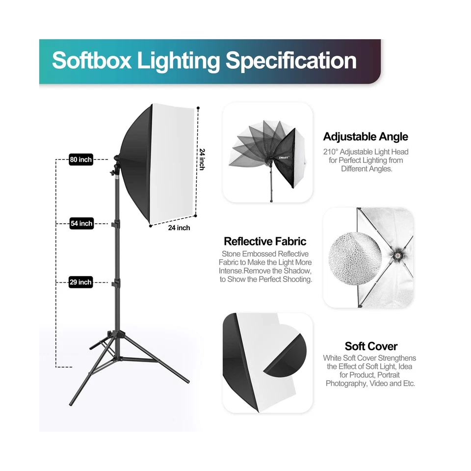 EMART 8.5 x 10 ft Backdrop Support System, Professional Photography Lighting ... - Image 3 of 4