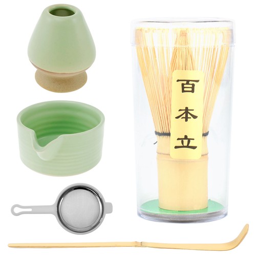 5Pcs Matcha Whisk Set with Ceramic Match Bowl Matcha Whisk Holder Bamboo⊇ - Picture 14 of 22