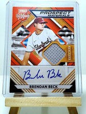 Brendan Beck 2021 Panini Prospect Materials Signatures Orange 146/149 Yankees