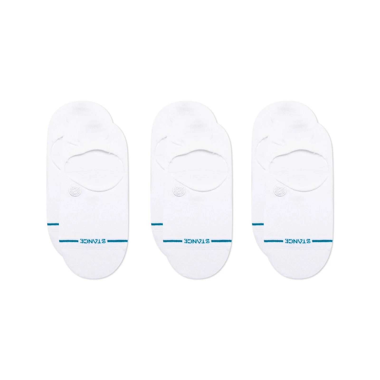 Stance Icon Solid Color Cotton NO SHOW Socks, White - 3-PACK