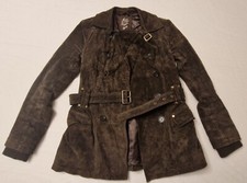 Lederjacke Mantel Stradivarius braun, Gr. M Schweinsleder Porcleather 