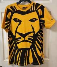 DISNEY The Lion King Broadway Musical T-shirt Size Medium Yellow/Black EUC