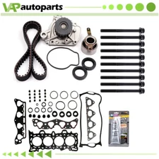 Head Gasket Bolts Set Timing Belt Kit Water Pump For 96-00 Honda Civic LX 1.6L