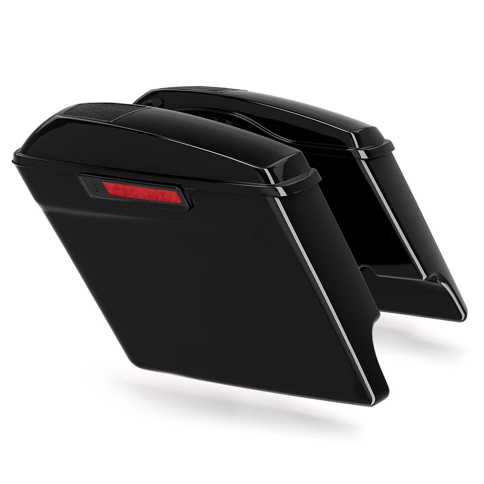 Black 5" Saddlebags 6" x 9"Speaker Cutout For Harley Electra Street Glide 14-24 - Image 2 of 4