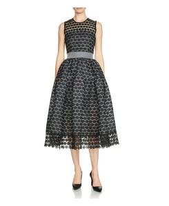 maje roseray lace midi dress