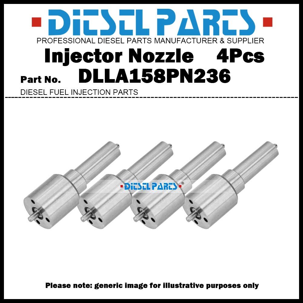 4Pcs Fuel Injector Nozzle NP-DLLA158PN236 for ISUZU TBR Panther