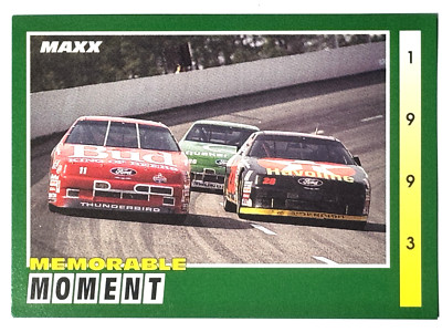 HOF'ers DAVEY ALLISON & BILL ELLIOTT 1993 Maxx Black TEXACO & BUD CARS Card #94