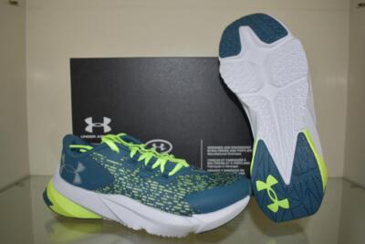 Under Armour Boys  Scramjet 5 GS Running Shoes Static Blue/Lime Surge/Halo NIB