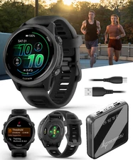 Garmin Forerunner 570 42mm Advanced GPS Running Smartwatch Black w/ Power Bank