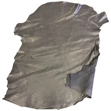 Gray Leather Hides Genuine Lambskin Soft Thin Upholstery Fabric Crafter Material