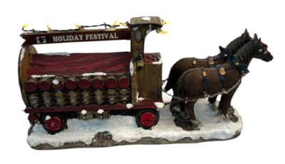 #ad Enchanted Forest LED Holiday Festival Wagon Barrel Beer Lager NO FIGURES **READ* $20.00