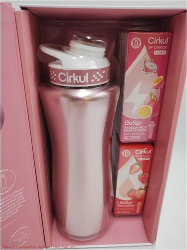 Cirkul Stainless Steel Rose Gold Bottle with 2 Flavor Cartridges EXP 08/2026 - Picture 2 of 5
