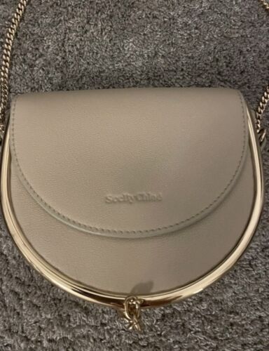 See By Chloé Leather Cross Body Bag Cement Beige - Picture 3 of 13