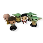 Funko Pop Star Wars The Child, Din Djarin, Poe Dameron Vinyl Figure (Lot of 6)