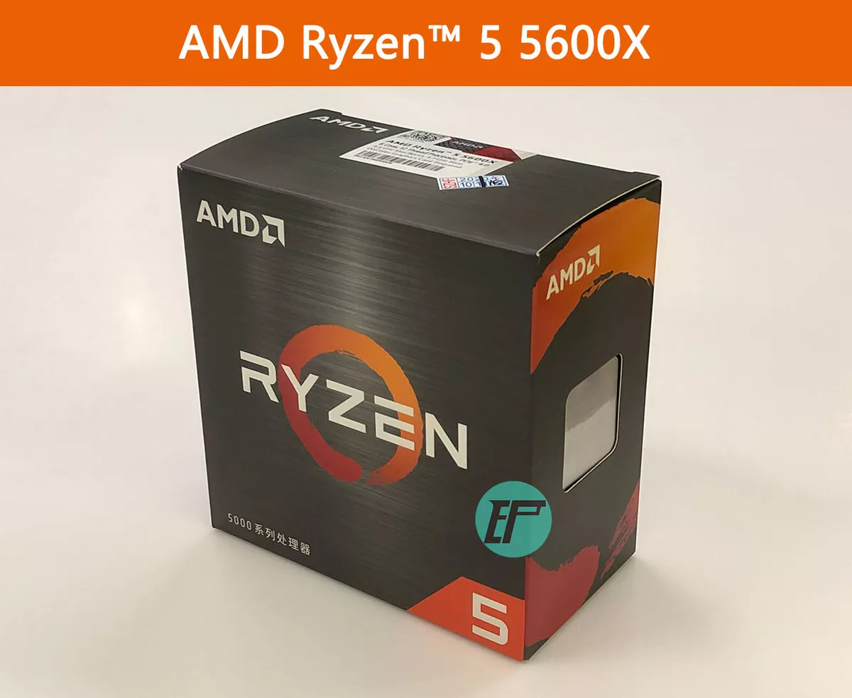 AMD Ryzen 5 5600X 6-Core 12-Thread Processor Chinese Box ready