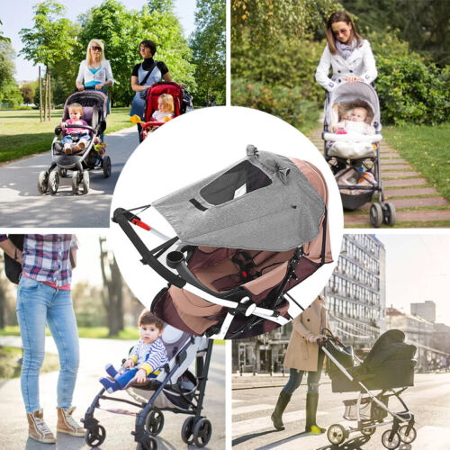 UK Baby Stroller Sun Shade Canopy For Pushchair Pram Buggy Hood Parasol Cover - Picture 3 of 11