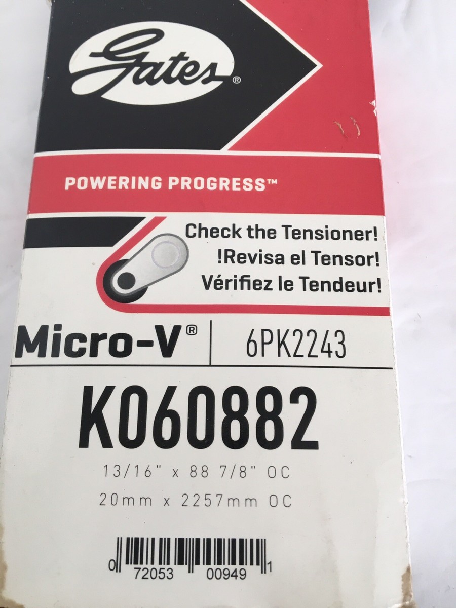 Gates Micro-V Belt K060882 13/16 Gates Micro-V Belt K060882 13/16
