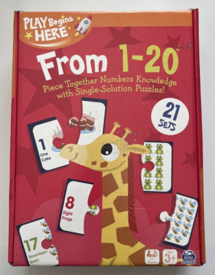 Spin Master Play Begins Here Piece Together Numbers - New - From 1-20