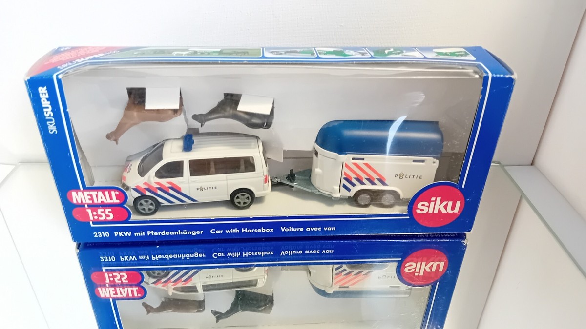 Siku 2310 VW Volkswagen Transporter With Horsebox Dutch Police