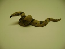 Realistic PLASTIC SNAKE FIGURE, 5 inch long Rattlesnake, scare your friends