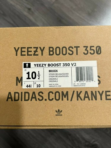 Adidas Yeezy 350 Boost v2 Beluga Size US 10.5 Orange Tan Low Top OG Box - Picture 9 of 12