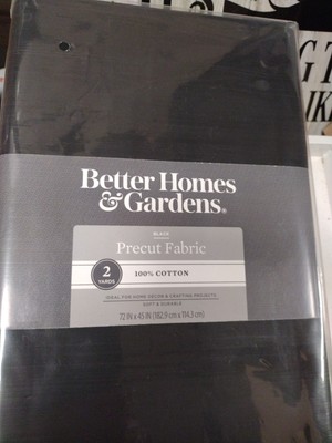 Better Homes & Gardens 100% Cotton Black 4 Yards Precut Fabric