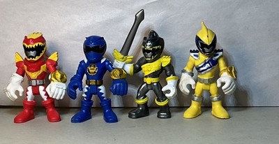 4 Playskool Heroes Power Rangers 3  Blue-Red-Yellow-Silver (w/sword)
