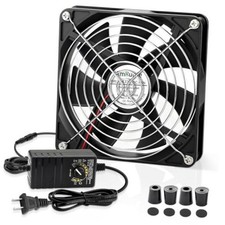 140mm Computer Fan with AC Plug, Variable Speed Dual Ball Bearing 140mm x 25mm
