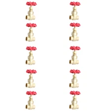 10 Pack XFITTING 1/2" Sweat Gate Valve, WOG, 200 PSI, Lead Free Brass, NSF