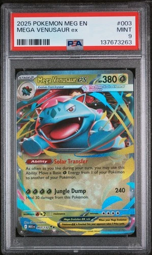 2025 POKEMON MEG EN-MEGA EVOLUTION #003 MEGA VENUSAUR EX PSA 9