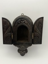 Antique 1800's Wooden Mexican 'Retablo' Religious Hanging 