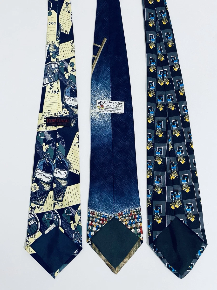 Vintage Disney Mens Tie Bundle Lot 1990s Mickey & Co The Simpsons Neck Ties