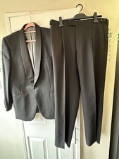 Pierre Cardin Men’s Black Single Breasted Suit 44reg Jacket, 36reg Trousers VGC